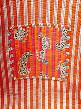 Handblock Printed Quilted Tote Bag without zip/button 17x18x 6 inches