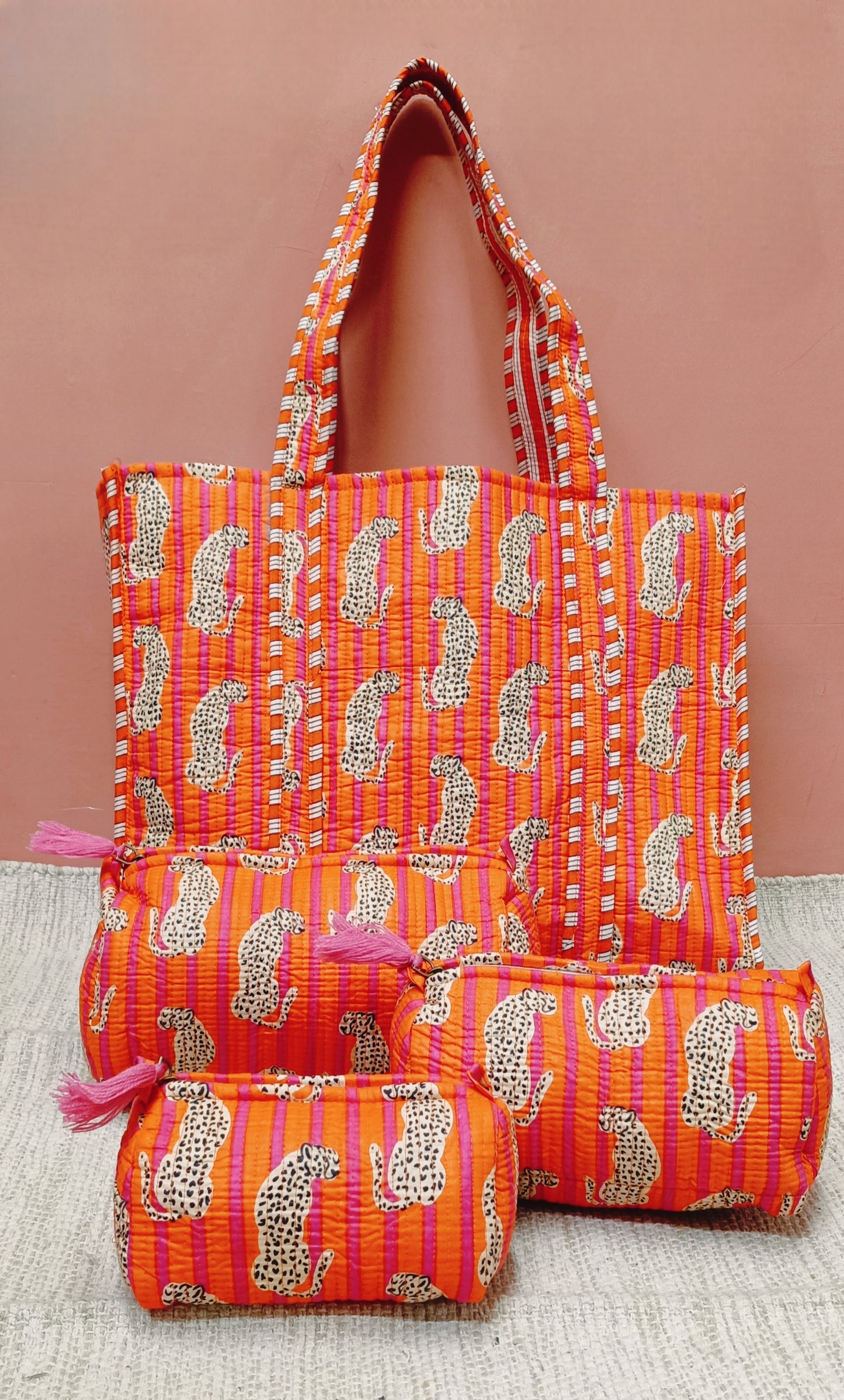 Tote Bag with set of 3 Pouches