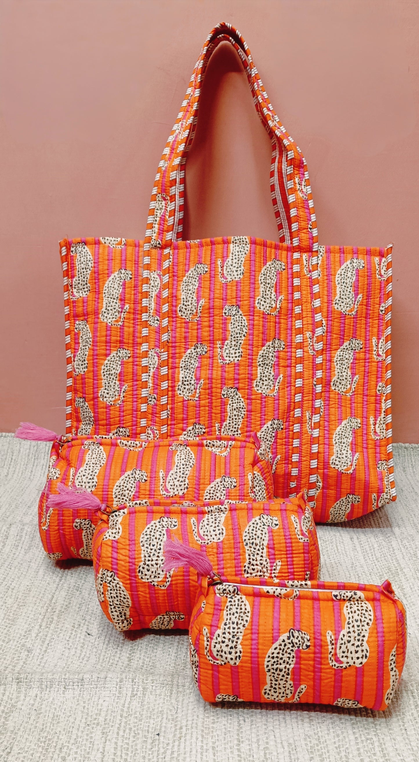 Tote Bag with set of 3 Pouches