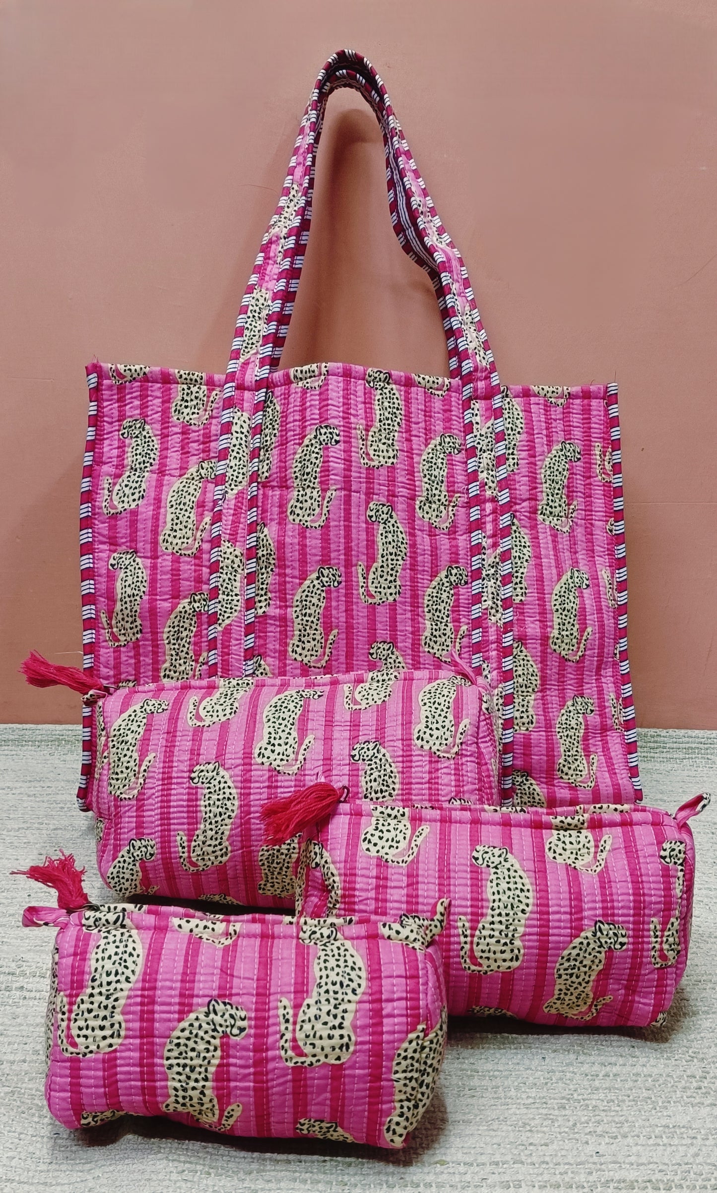 Tote Bag with set of 3 Pouches