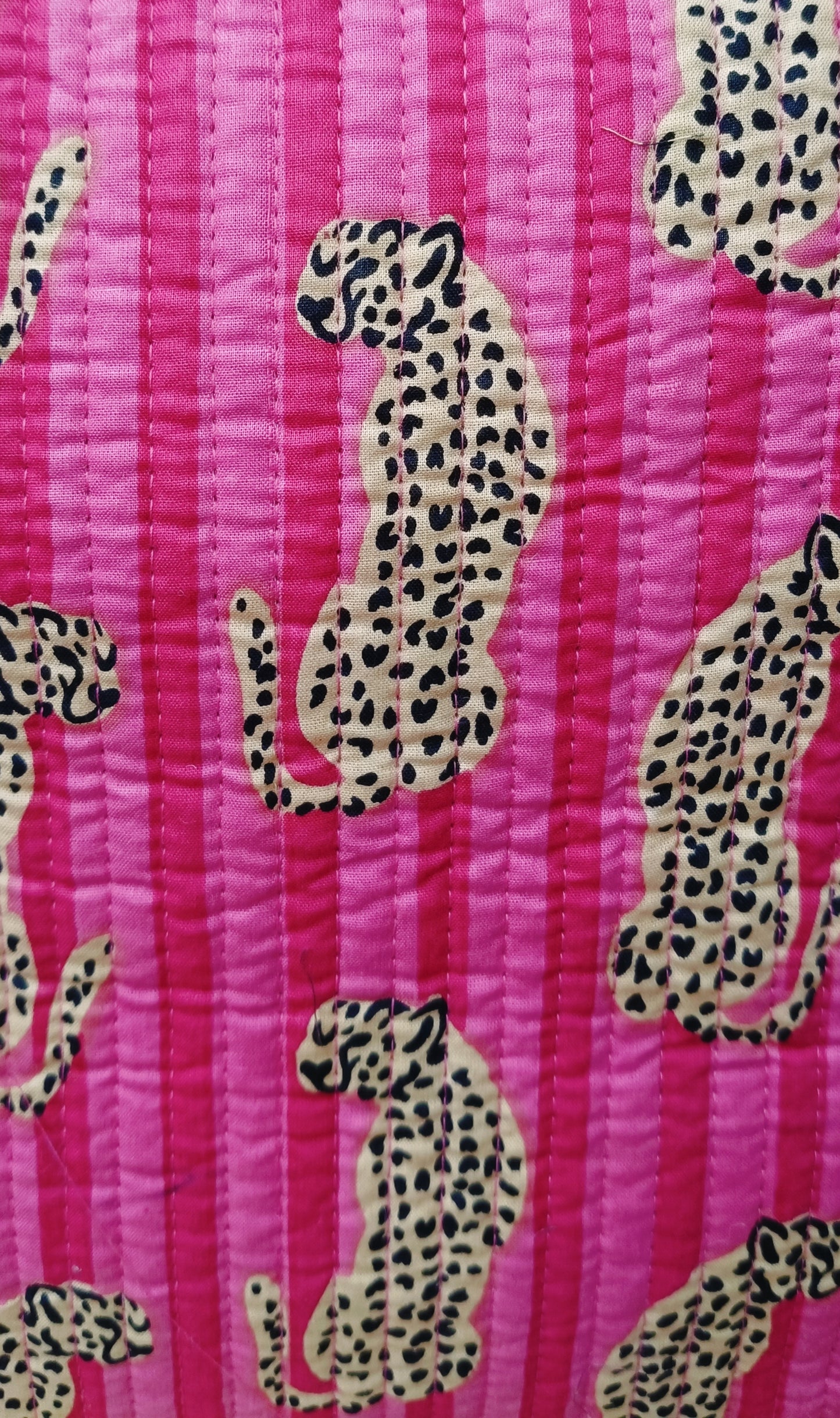 Handblock Printed Quilted Tote Bag without zip/button 17x18x 6 inches