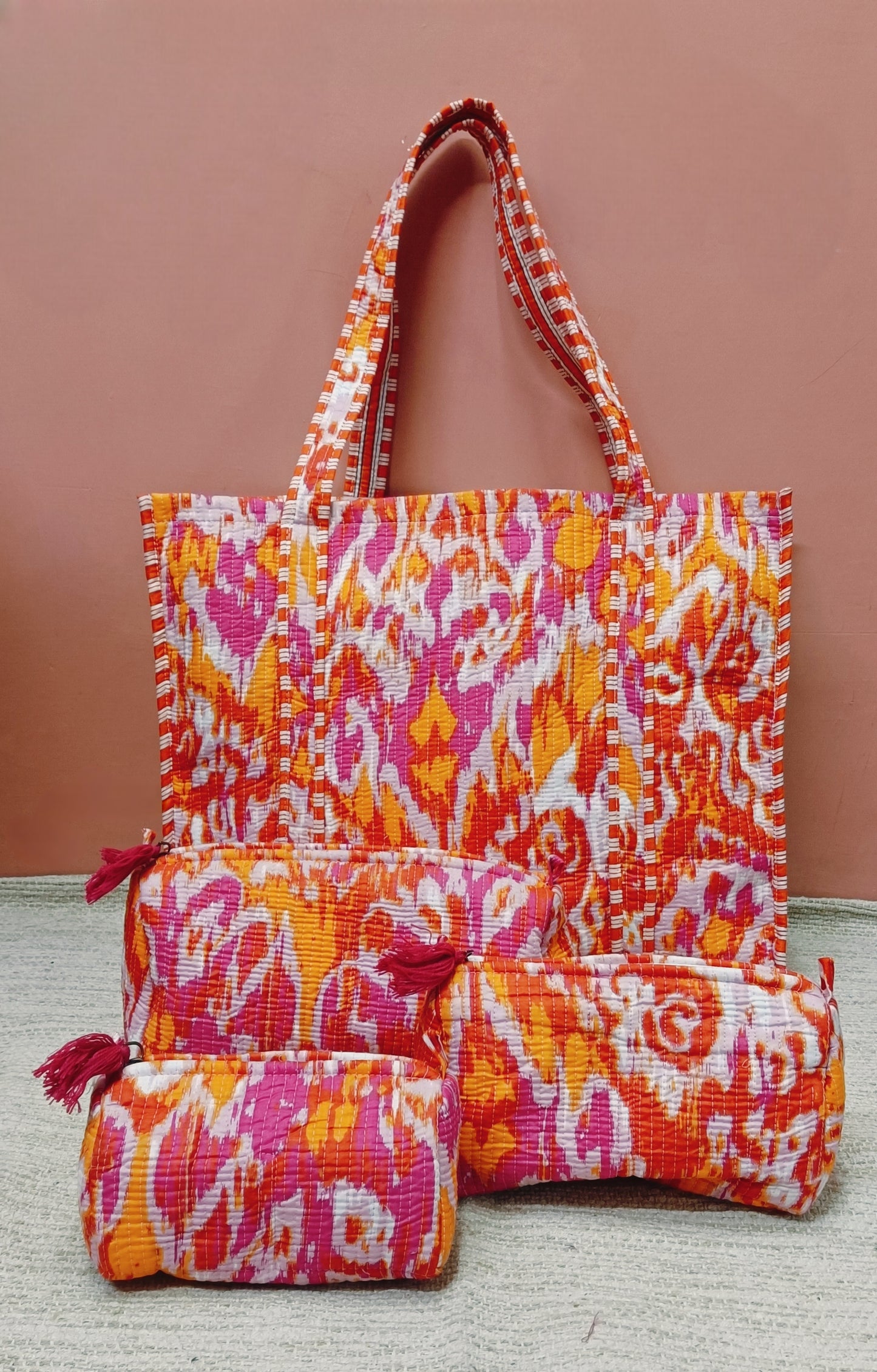 Tote Bag with set of 3 Pouches