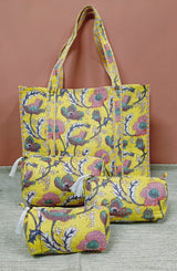 Tote Bag with set of 3 Pouches