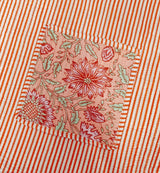 Handblock Printed Quilted Tote Bag without zip/button 17x18x 6 inches