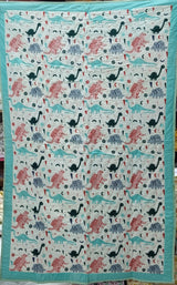 Handblock Printed Cotton Reversible Crib Blanket for Babies - 40X60 Inches