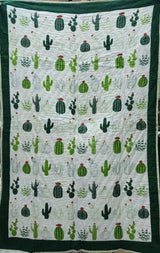 Handblock Printed Cotton Reversible Crib Blanket for Babies - 40X60 Inches