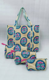 Tote Bag with set of 3 Pouches