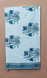Hand Block Printed Honey Comb Cotton Hand Towel- Set of 2