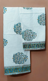 Hand Block Printed Honey Comb Cotton Hand Towel- Set of 2