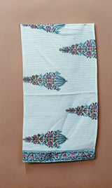 Hand Block Printed Honey Comb Cotton Hand Towel- Set of 2