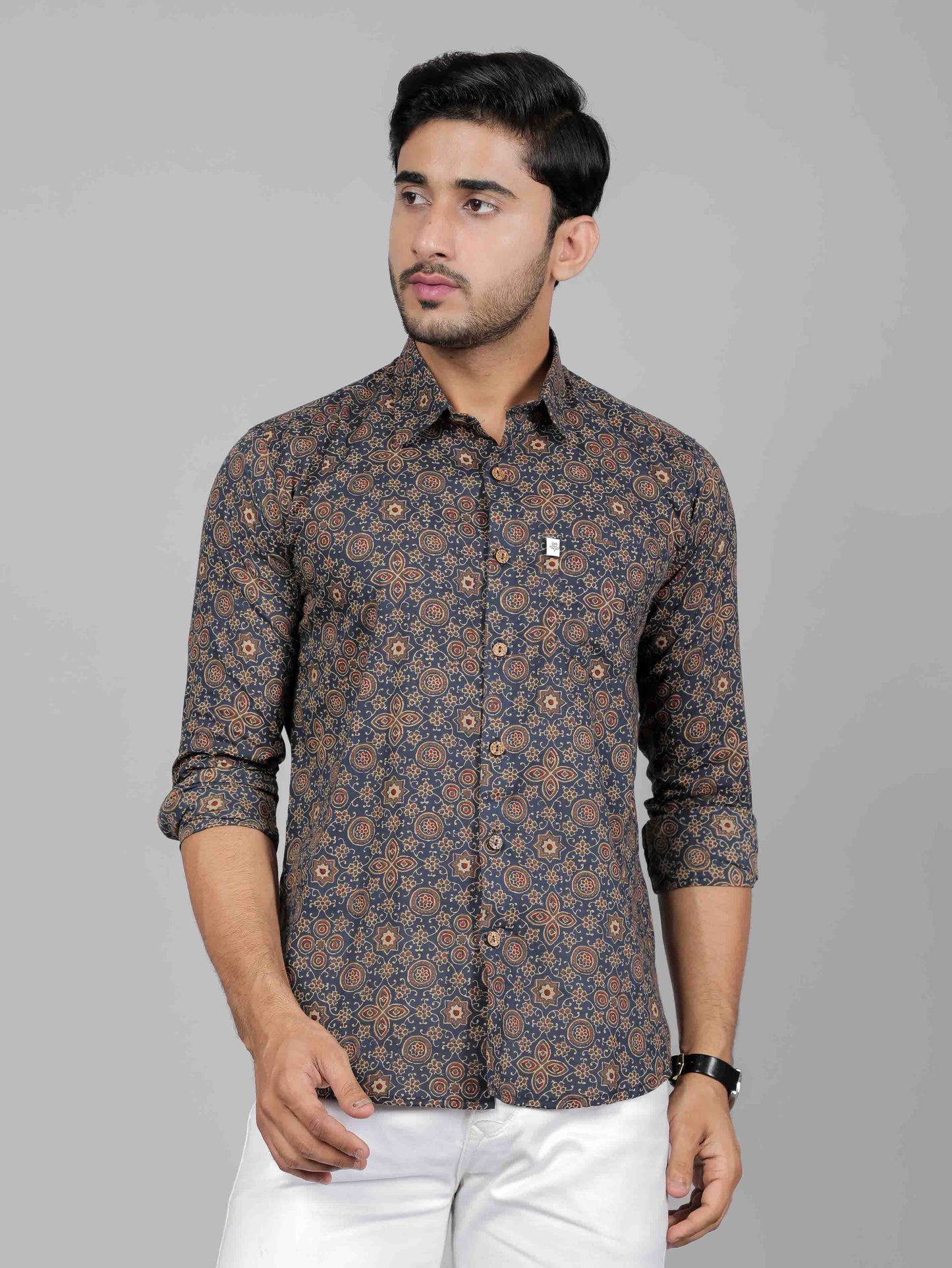 Men by House of Gulab Full Sleeves Cotton Shirt