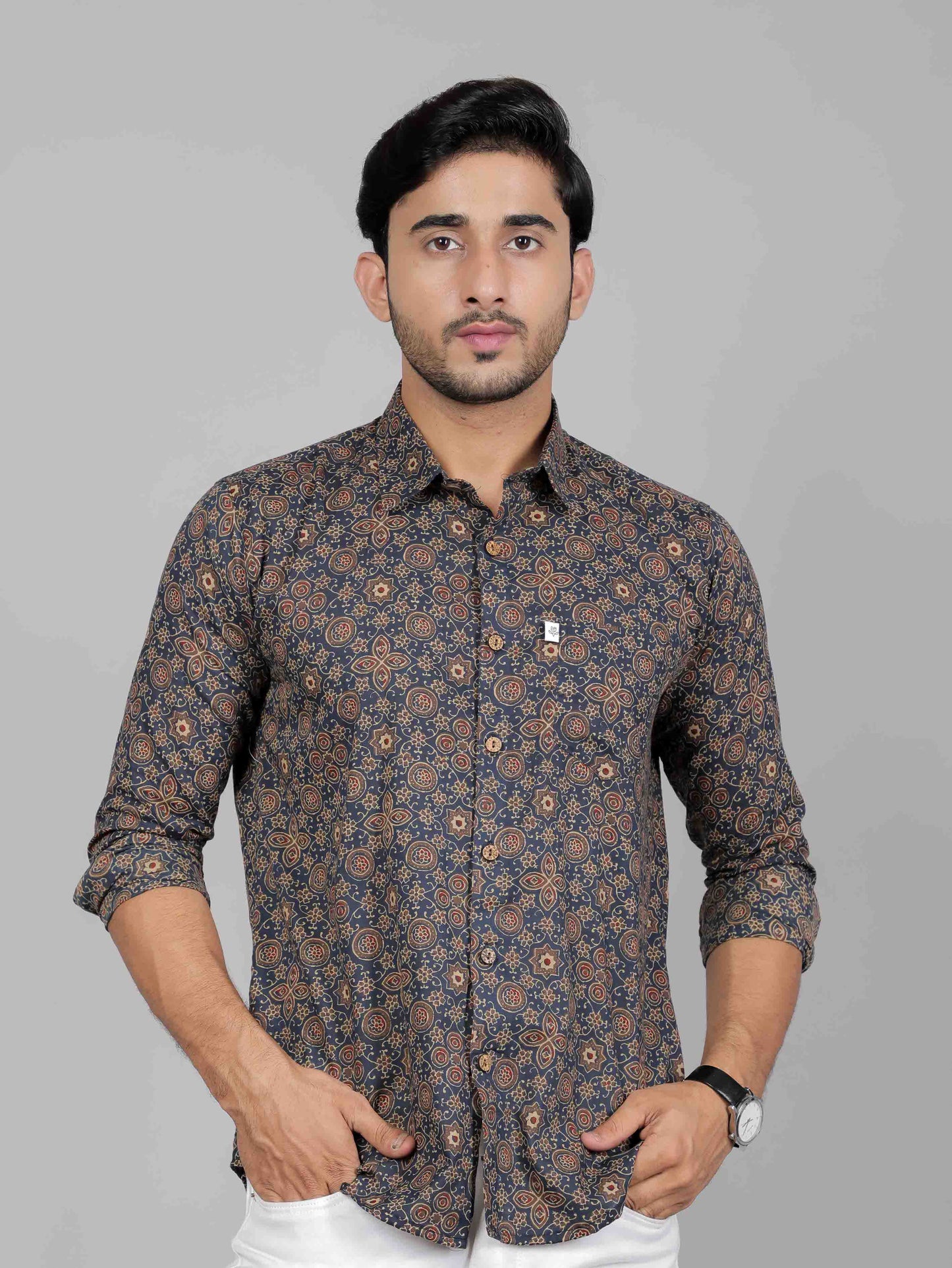 Men by House of Gulab Full Sleeves Cotton Shirt