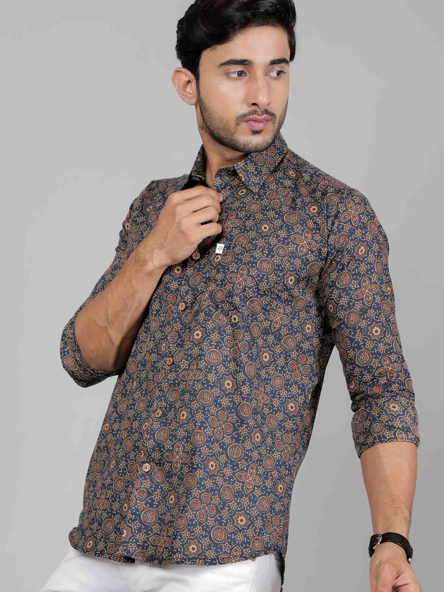 Men by House of Gulab Full Sleeves Cotton Shirt