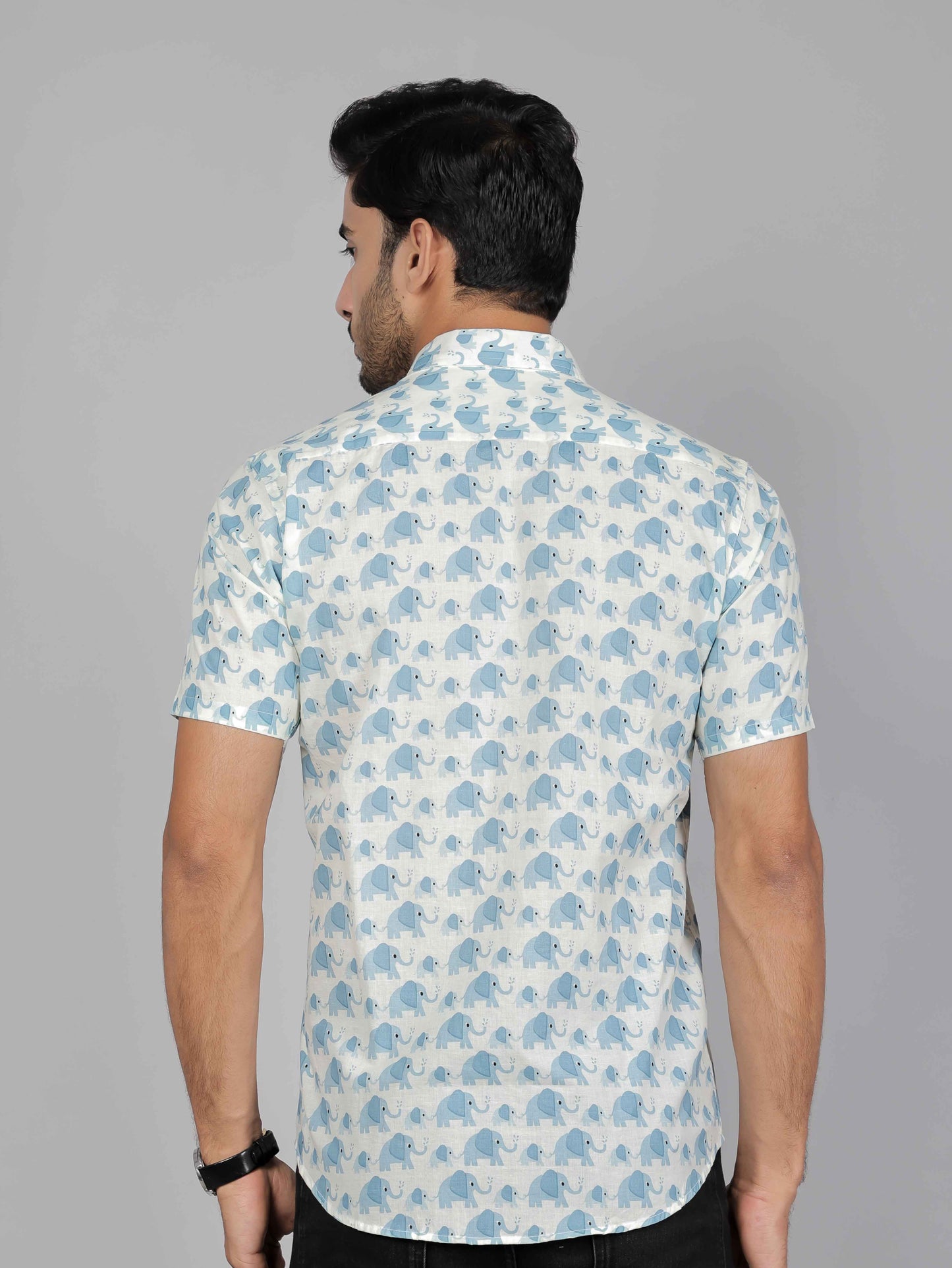 Men by House of Gulab Short Sleeves Cotton Shirt