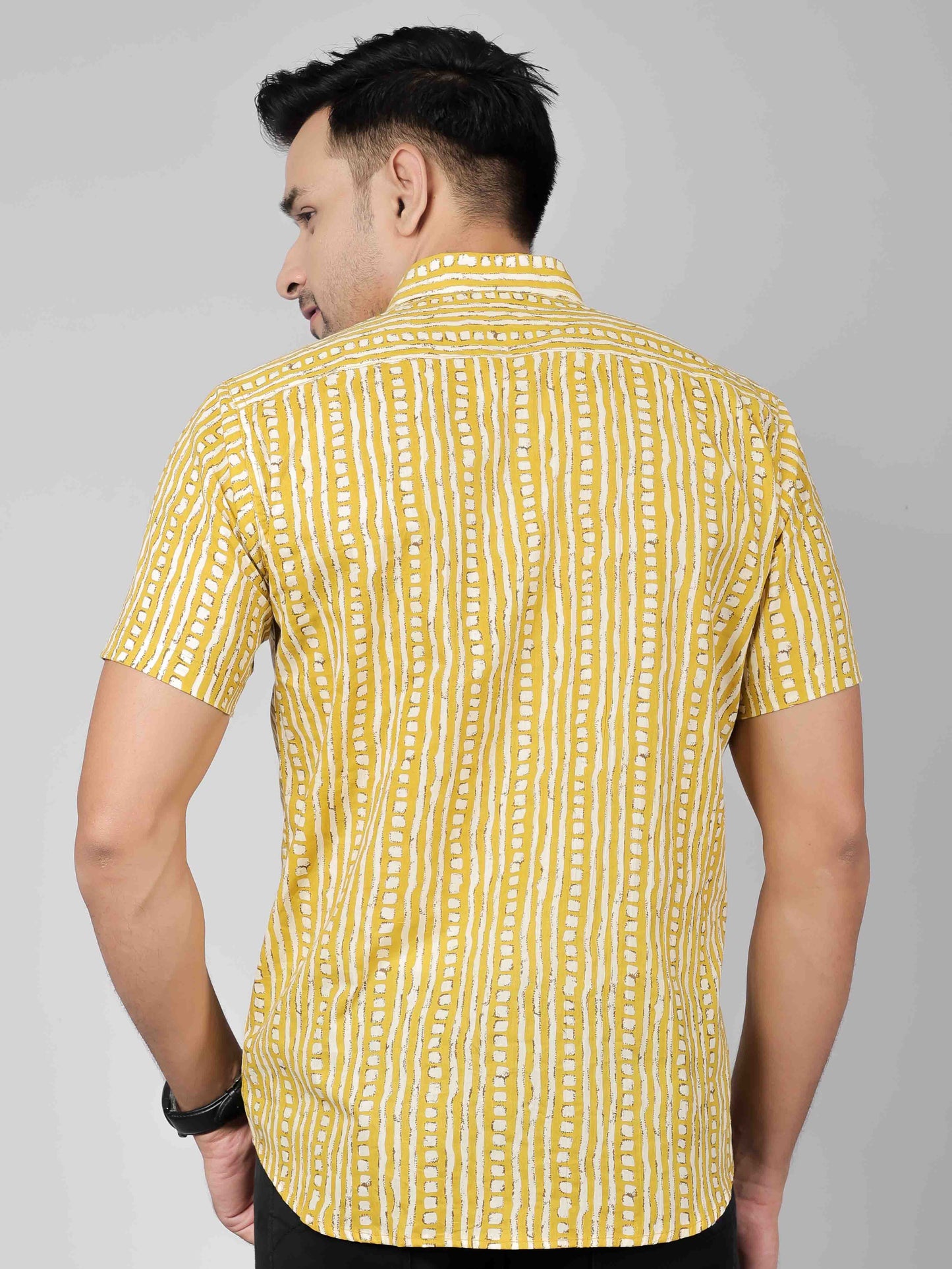 Men by House of Gulab Short Sleeves Cotton Shirt