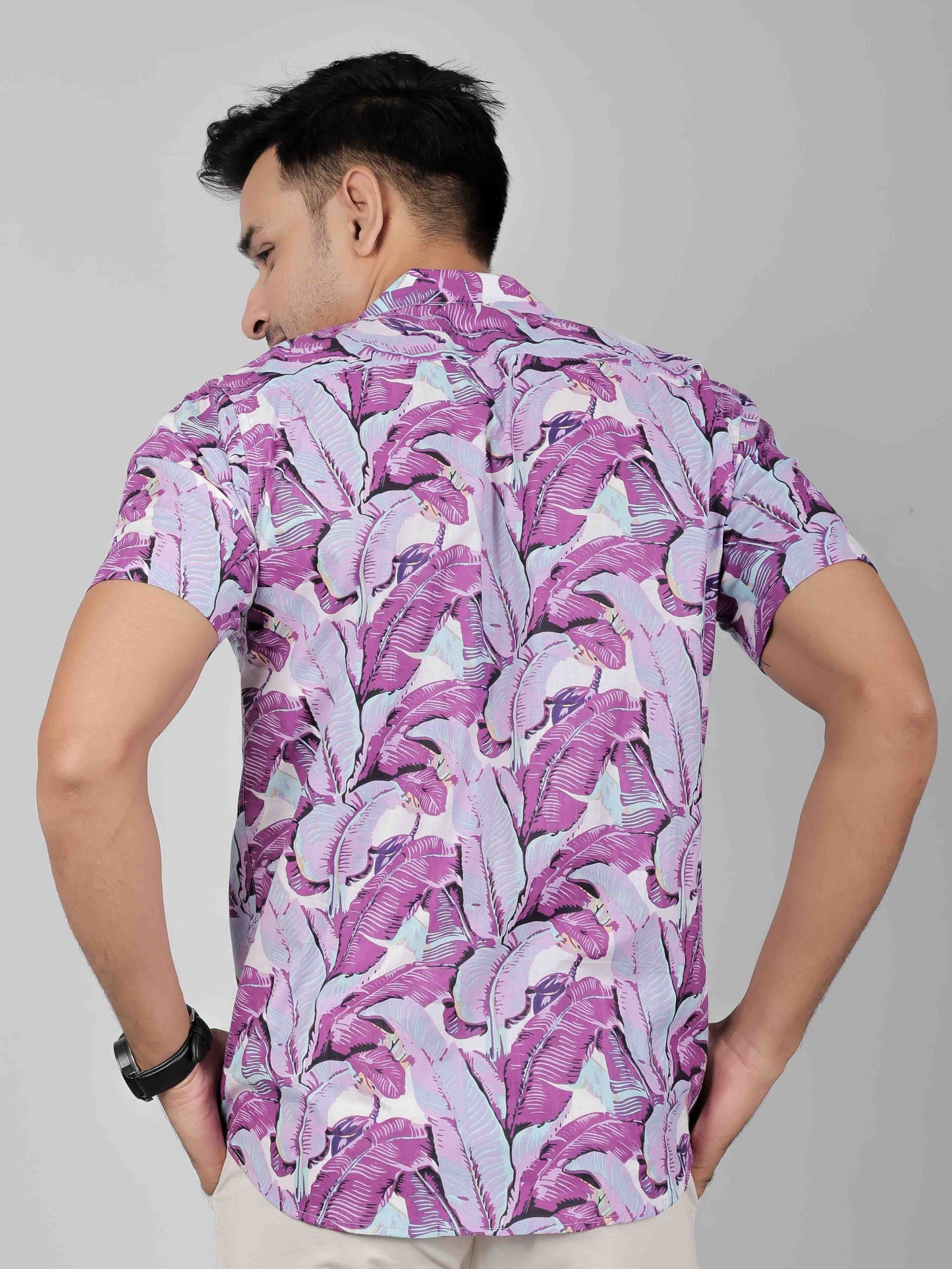 Men by House of Gulab Cuban Collar Cotton Shirt