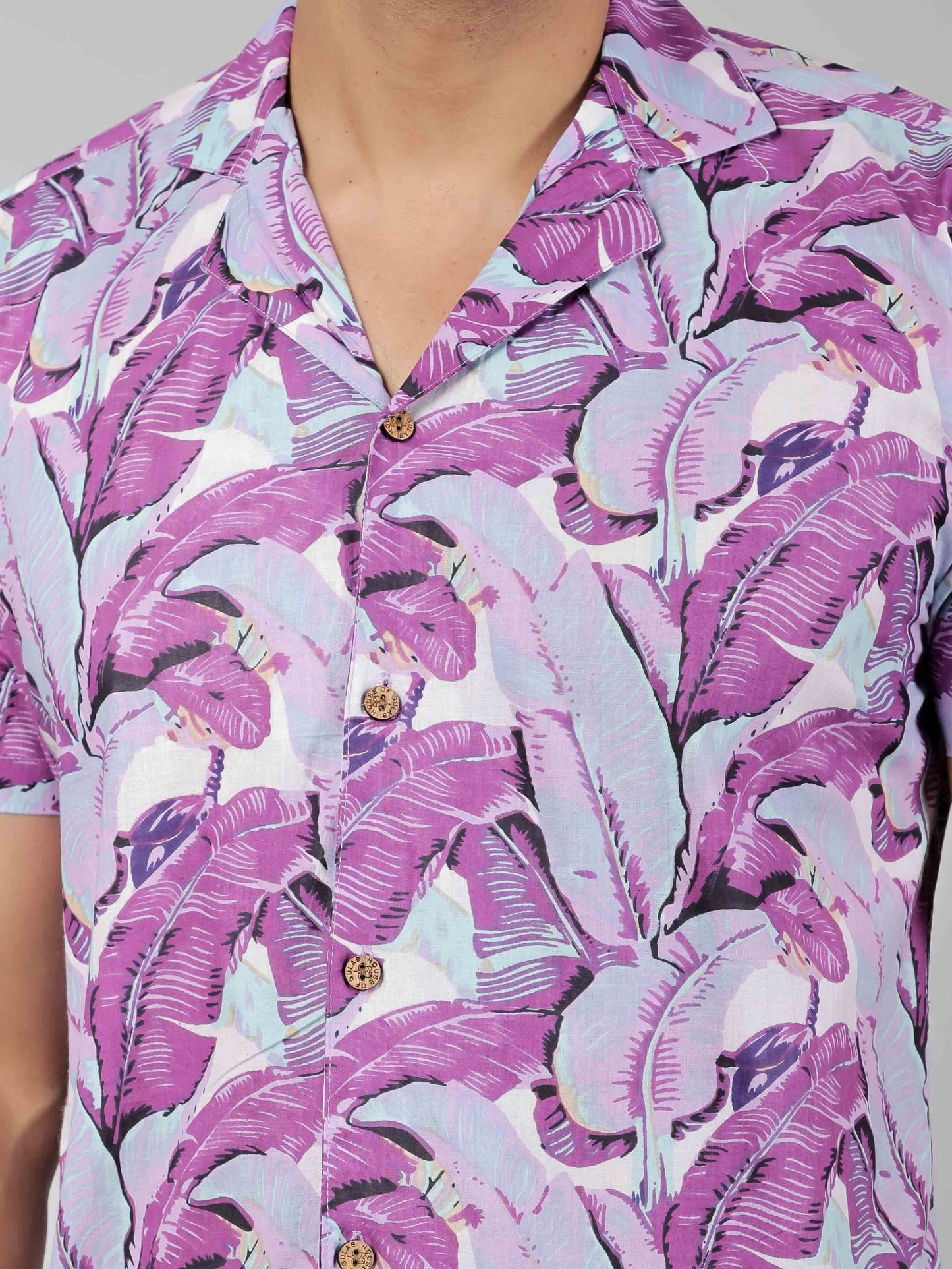 Men by House of Gulab Cuban Collar Cotton Shirt