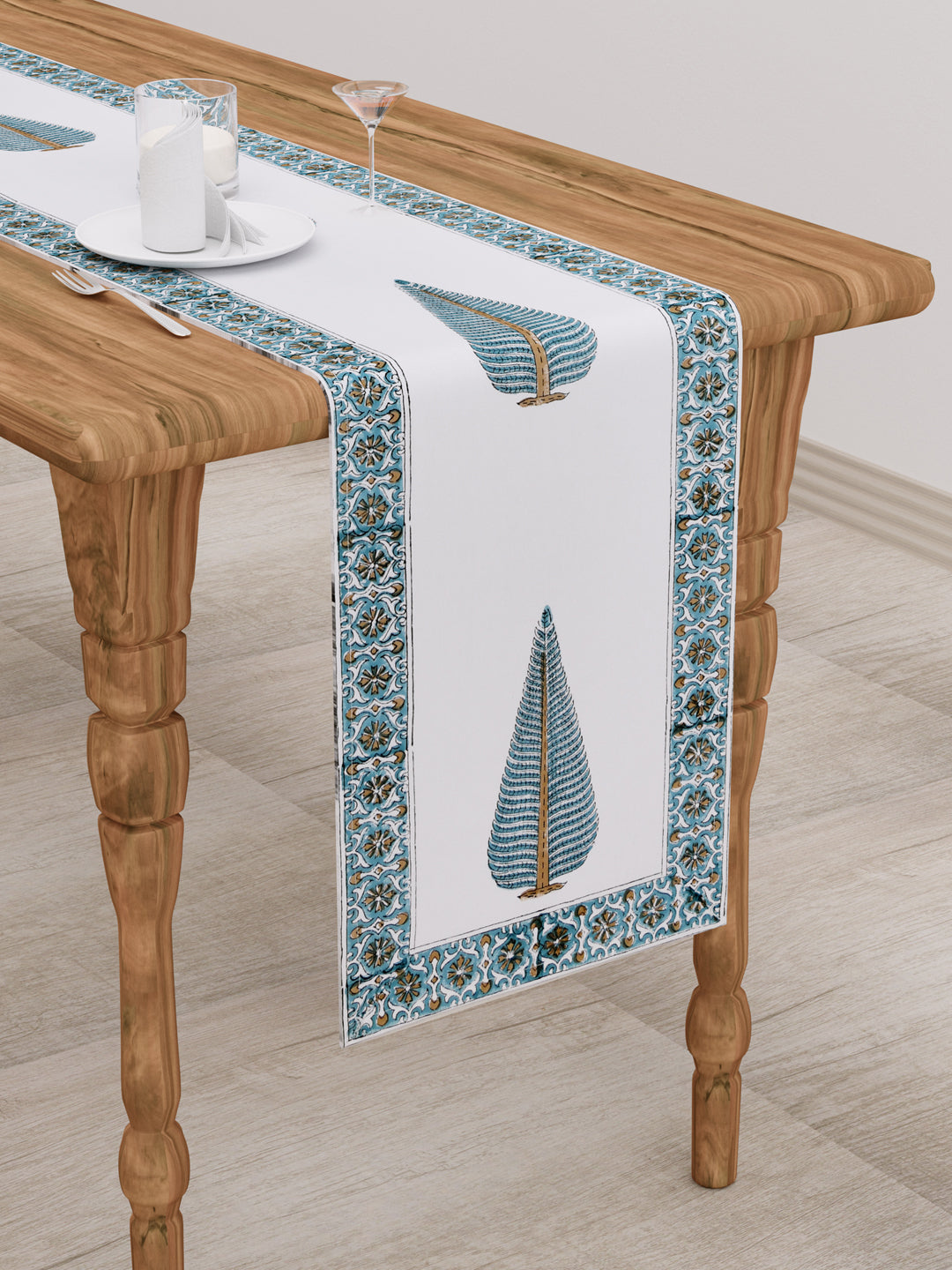 Handblock printed Table runner - 12X70 inch13110204