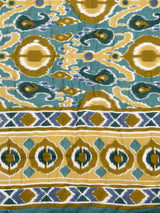 Ikat Printed Reversible Single Bed Cotton Quilt with cotton filling