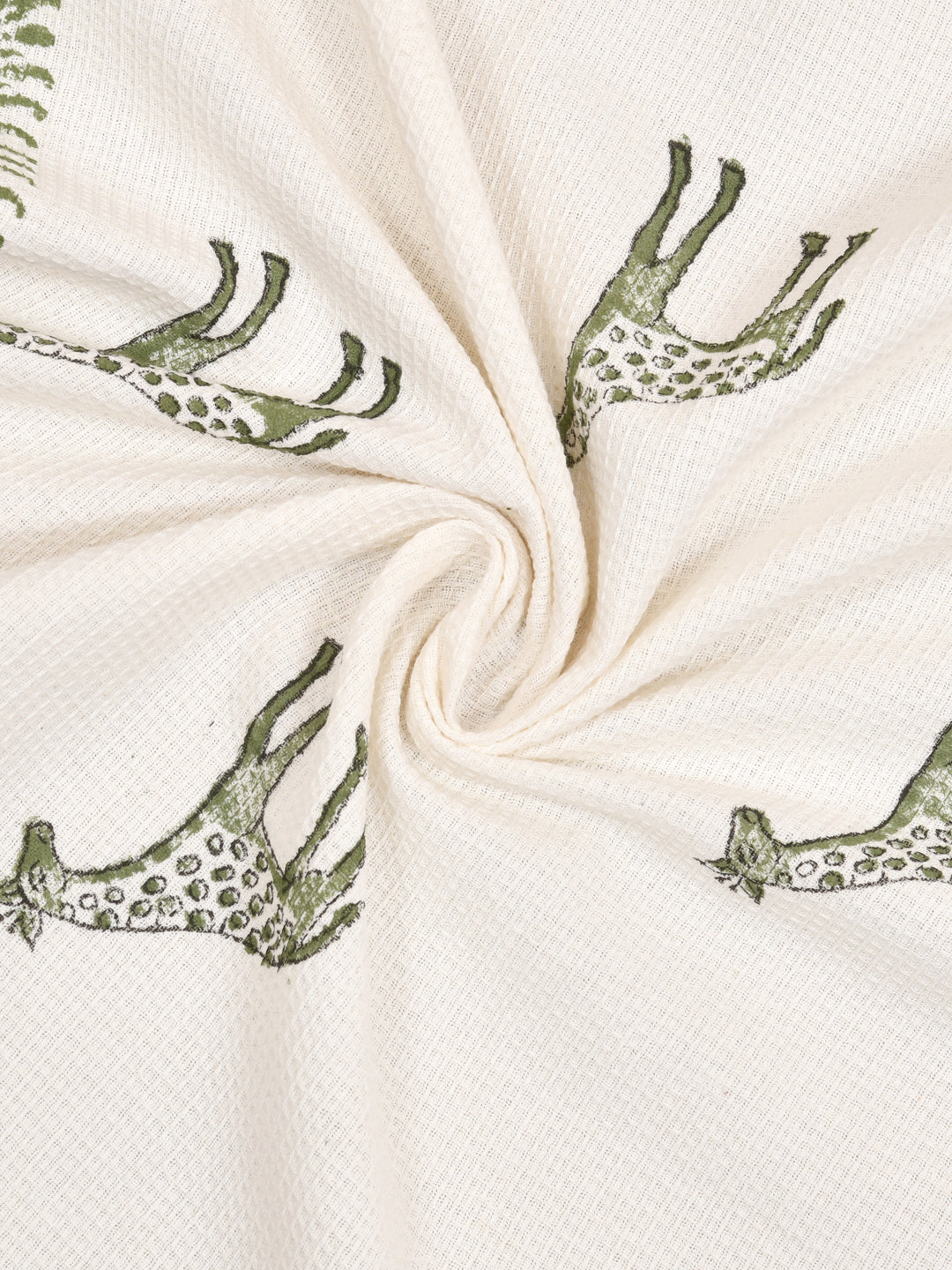 Hand Block Printed Honey Comb Cotton Bath Towel