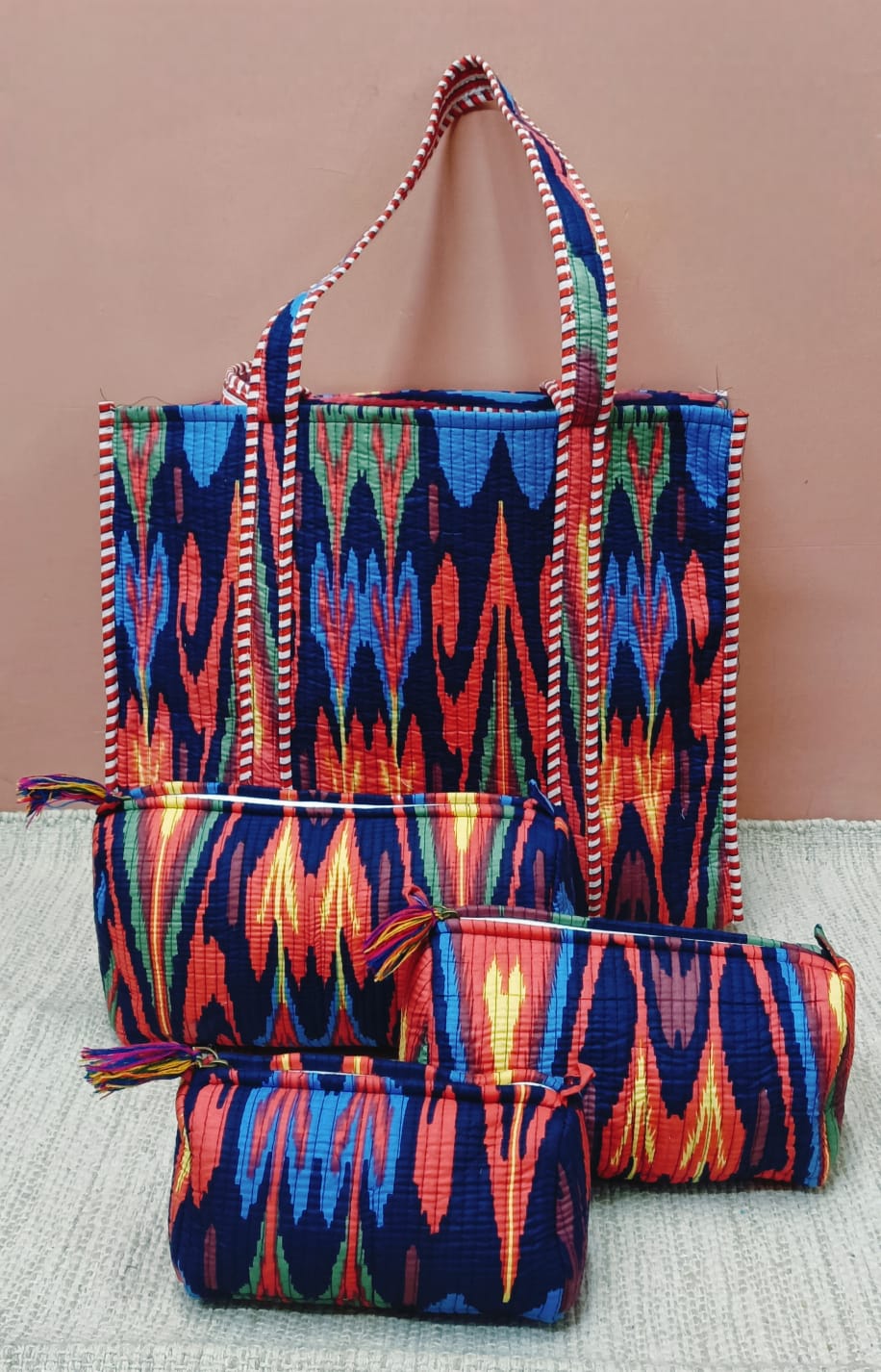 Tote Bag with set of 3 Pouches