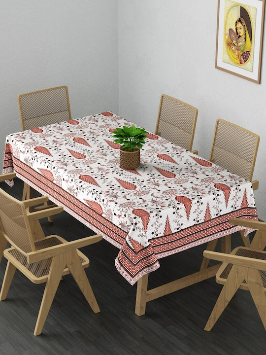 Cotton Floral Print Table Cloth 60X90 Inches - 6 Seater Dining Table