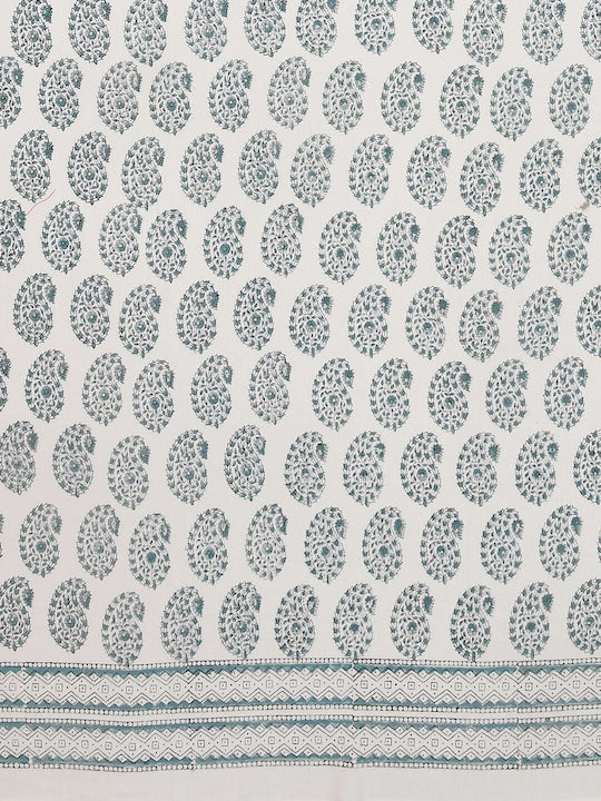 Handblock printed Canvas Cotton Table Cloth 60X90 Inches - 6 Seater Dining Table