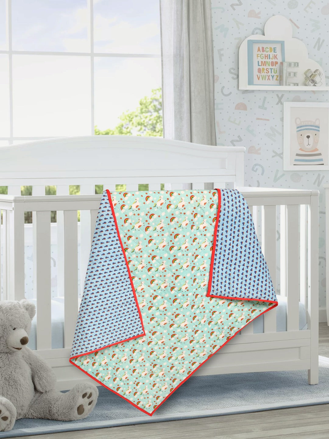 Cotton Reversible Kids Dohar/AC Blanket - 40X60 Inches