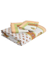 Quilted Floral Printed Reversible Bedcover with 2 Pillow Covers