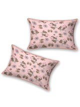 Quilted Floral Printed Reversible Bedcover with 2 Pillow Covers