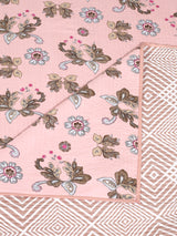 Quilted Floral Printed Reversible Bedcover with 2 Pillow Covers