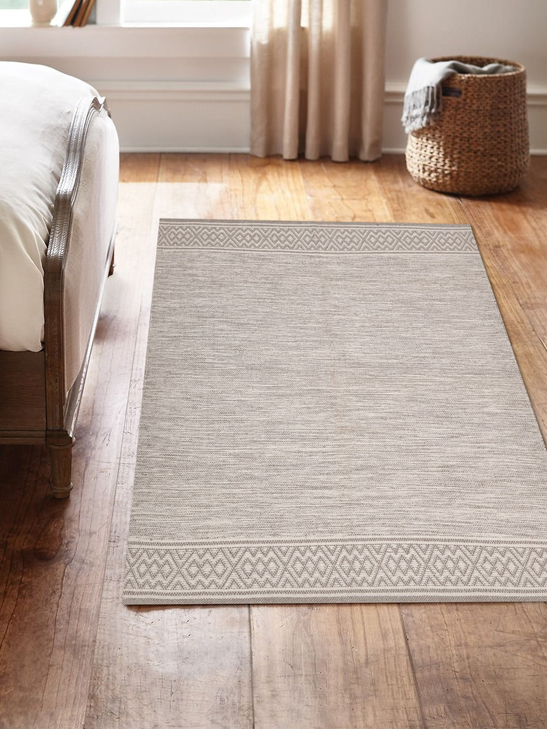Self Pattern Cotton Rug - 75X46 Inches