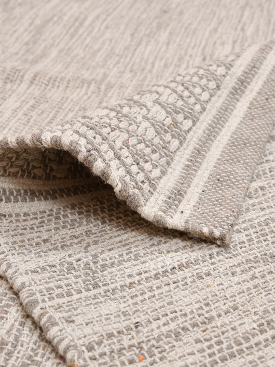Self Pattern Cotton Rug - 75X46 Inches