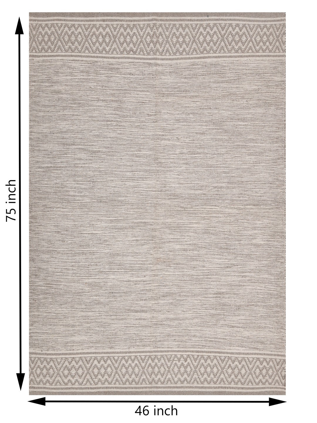 Self Pattern Cotton Rug - 75X46 Inches