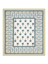 Quilted Floral Printed Reversible Bedcover with 2 Pillow Covers