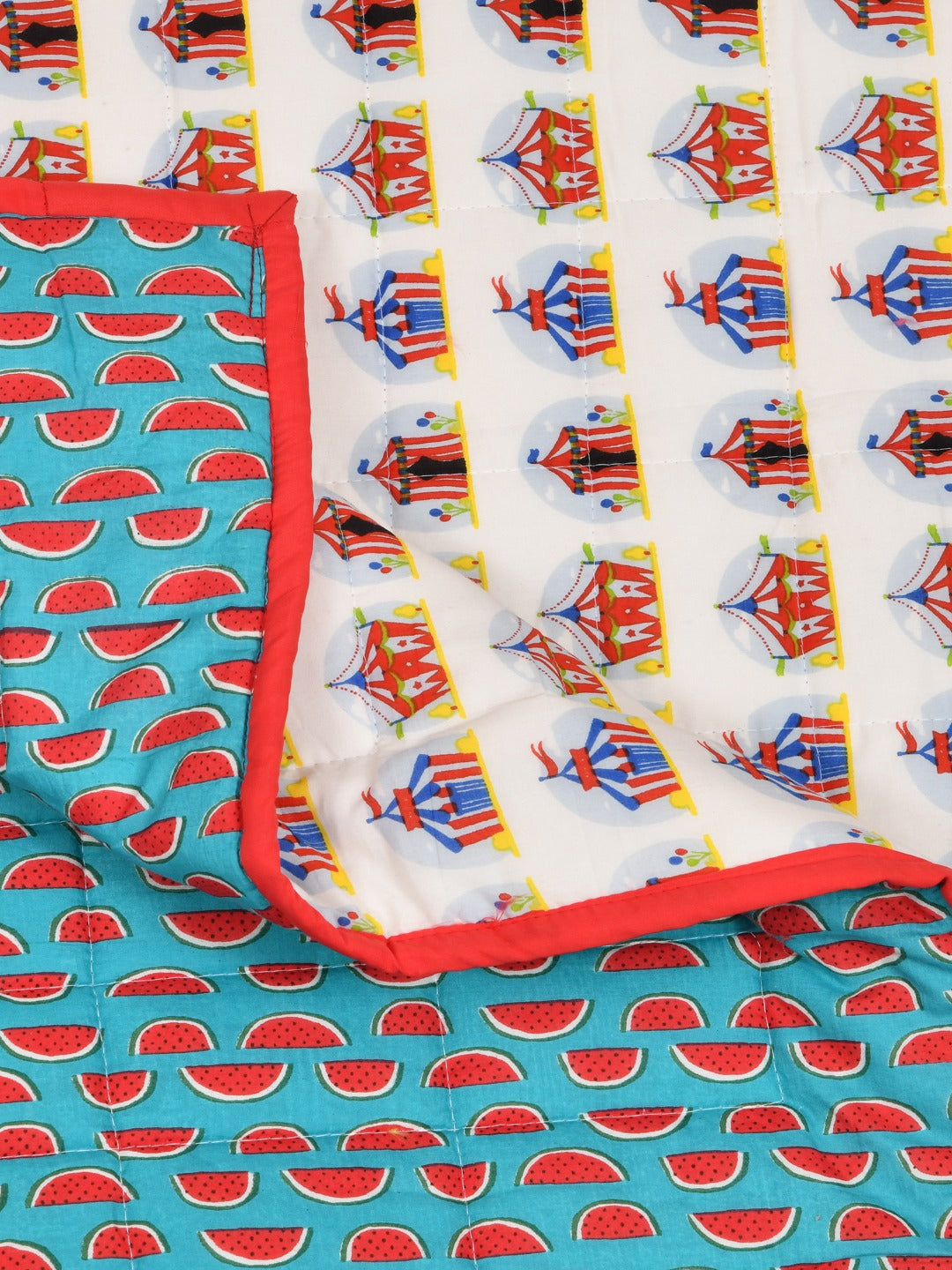 Cotton Reversible Kids Dohar/AC Blanket - 40X60 Inches