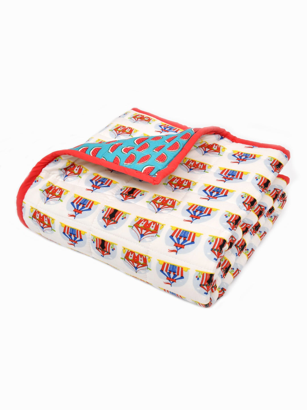 Cotton Reversible Kids Dohar/AC Blanket - 40X60 Inches