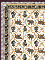 Quilted Floral Printed Reversible Bedcover with 2 Pillow Covers