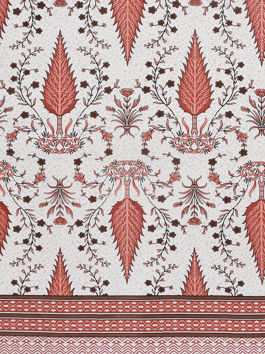 Cotton Floral Print Single bedsheet with 1 Pillow Cover