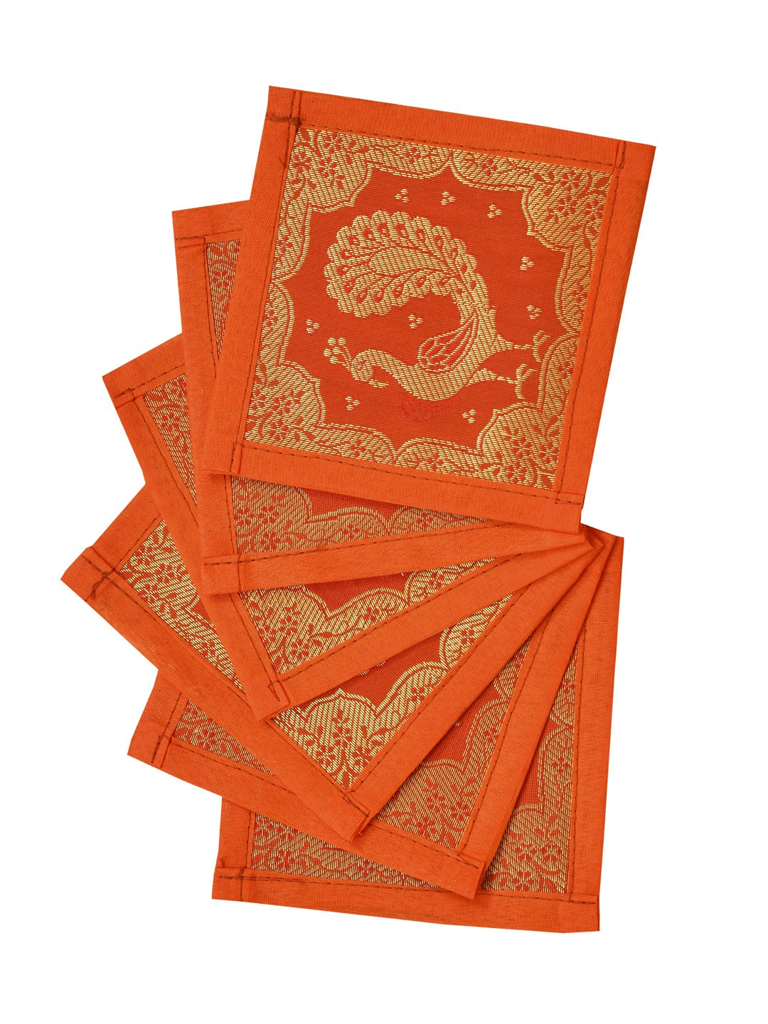 Banarasi Zari Set of 6 Placemats with 6 Coasters