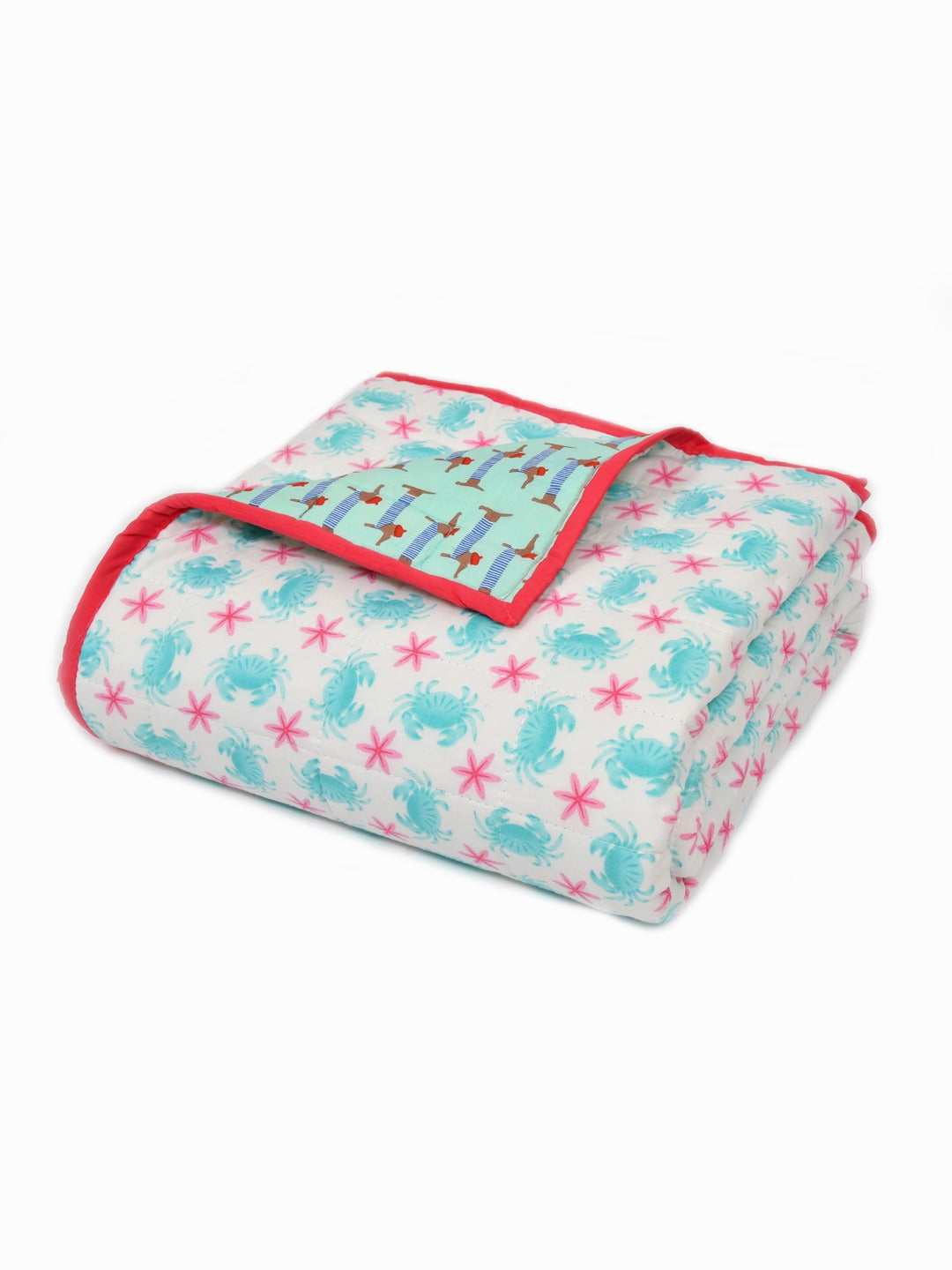 Cotton Reversible Kids Dohar/AC Blanket - 40X60 Inches