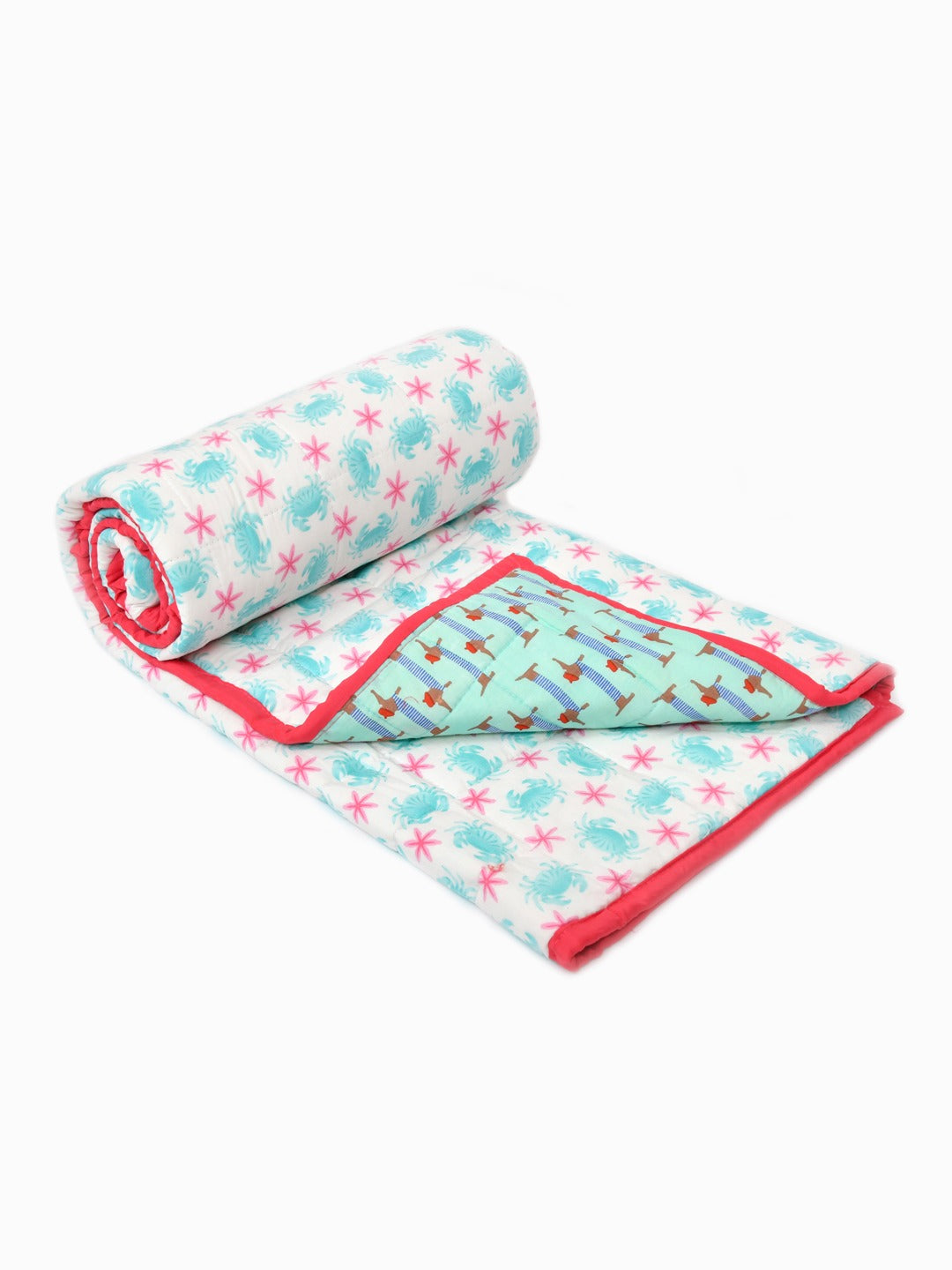 Cotton Reversible Kids Dohar/AC Blanket - 40X60 Inches