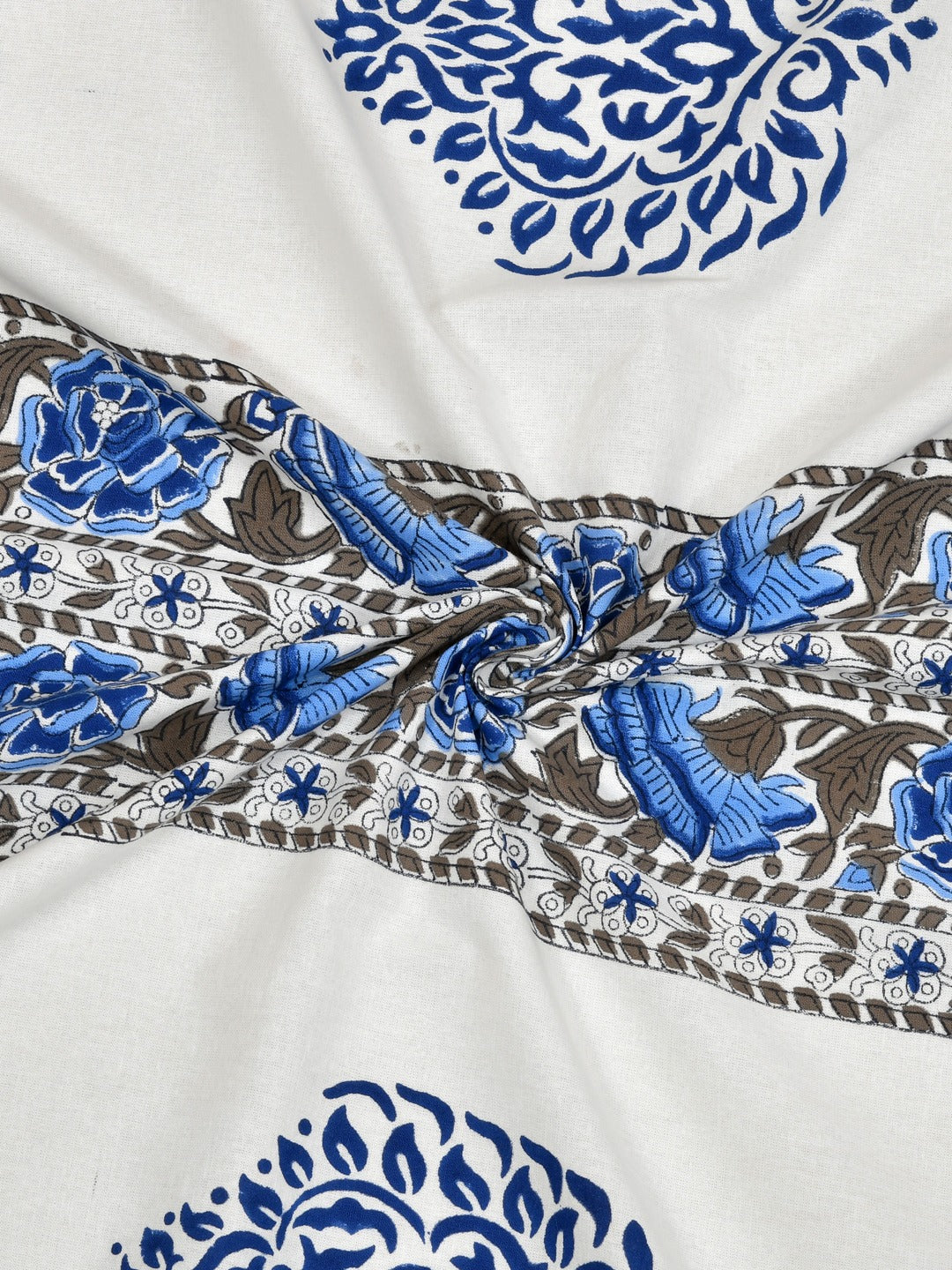 Set of 2 Cotton Handblock Printed Cotton Long Door Curtain - 8.5X5 Feet