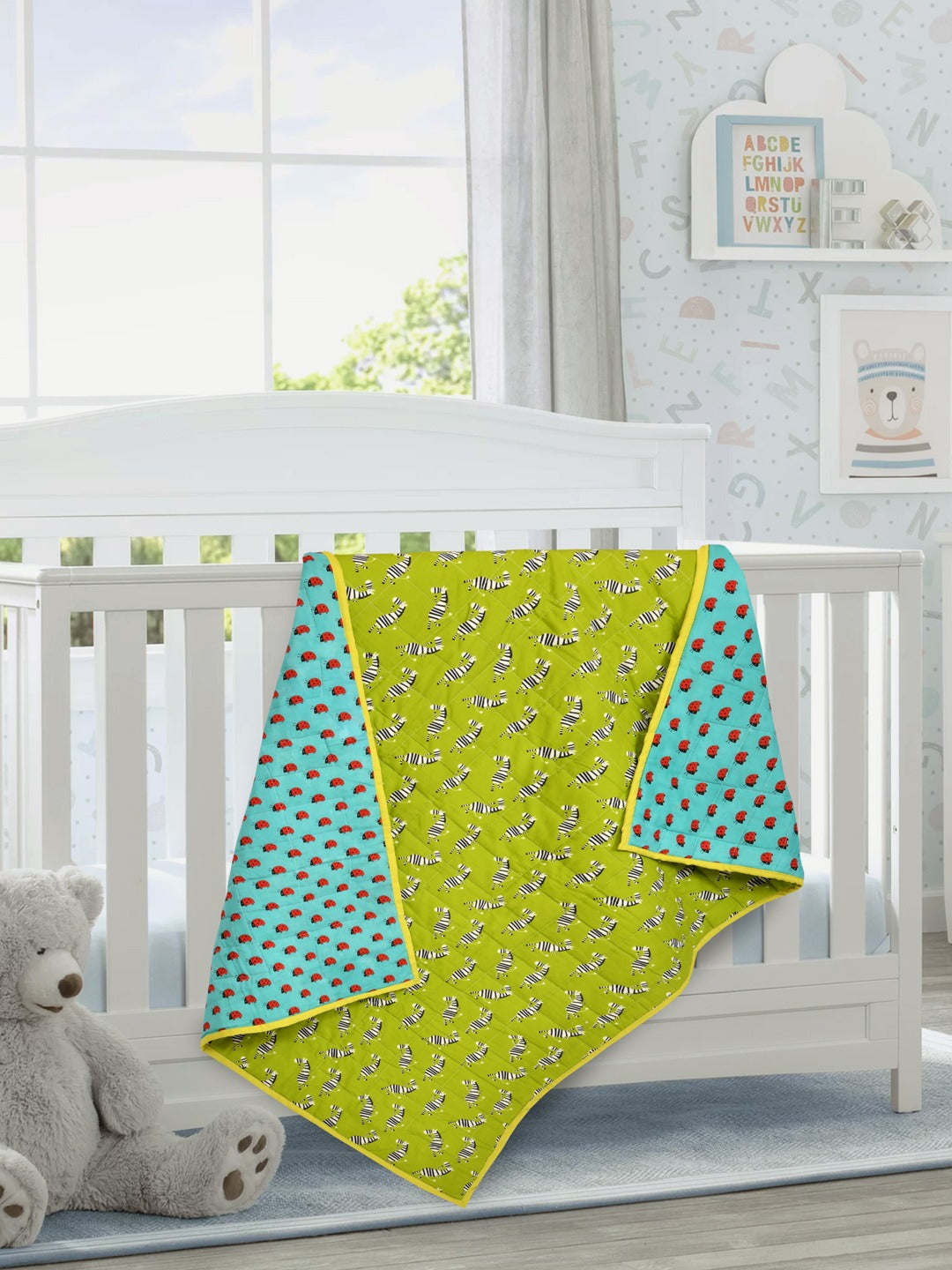 Cotton Reversible Kids Dohar/AC Blanket - 40X60 Inches