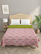 Handblock printed Kantha Bedcover