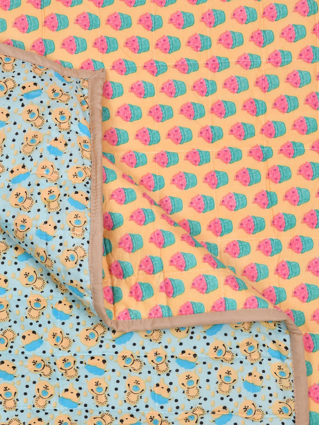 Cotton Reversible Kids Dohar/AC Blanket - 40X60 Inches