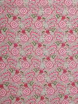 Handblock printed Kantha Bedcover