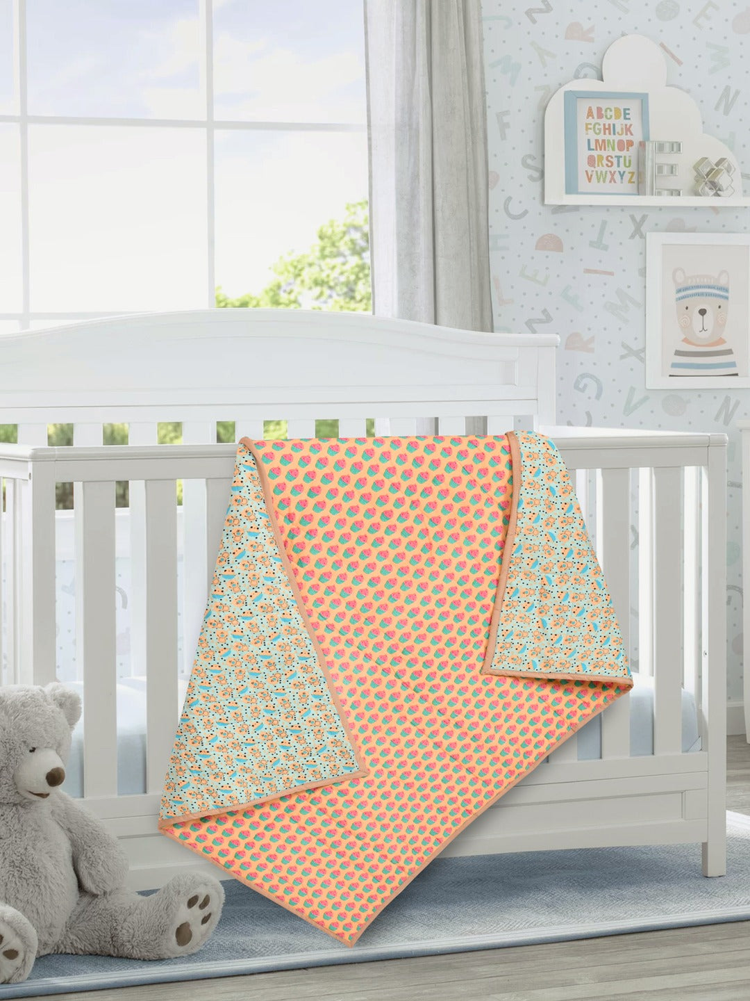 Cotton Reversible Kids Dohar/AC Blanket - 40X60 Inches