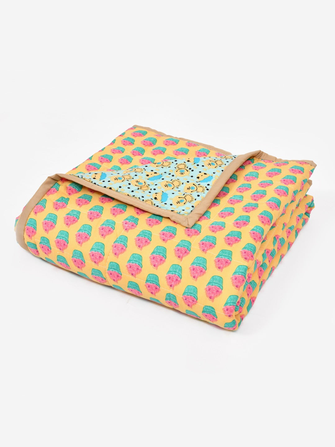Cotton Reversible Kids Dohar/AC Blanket - 40X60 Inches