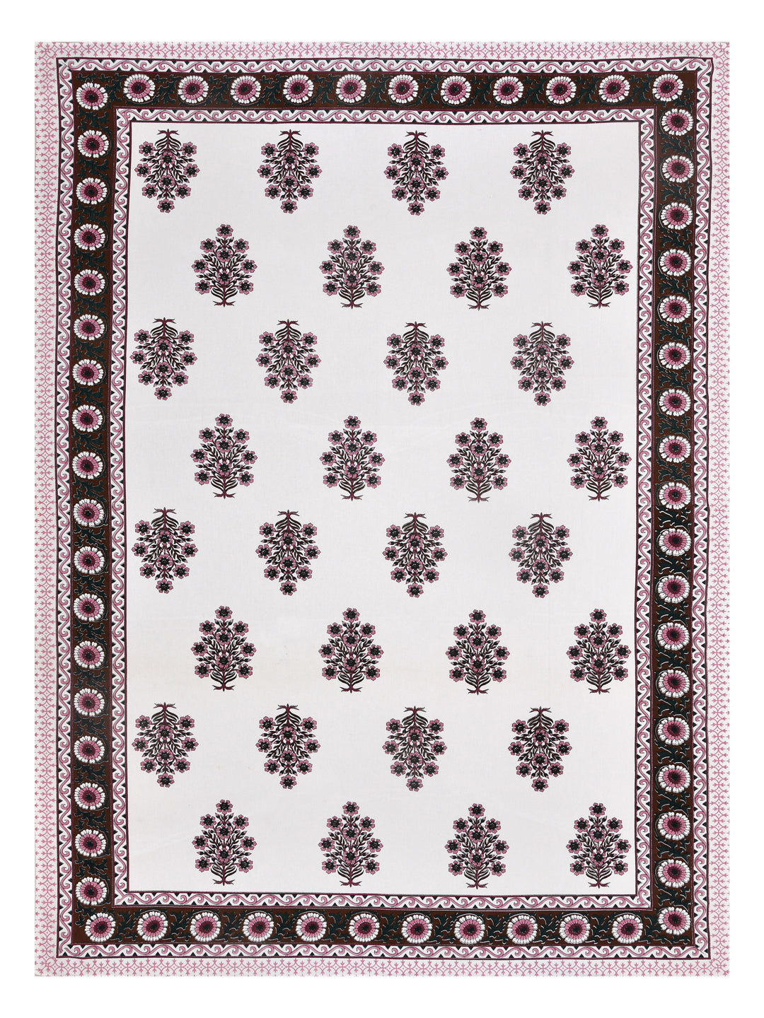 Cotton Floral Print Single bedsheet with 1 Pillow Cover